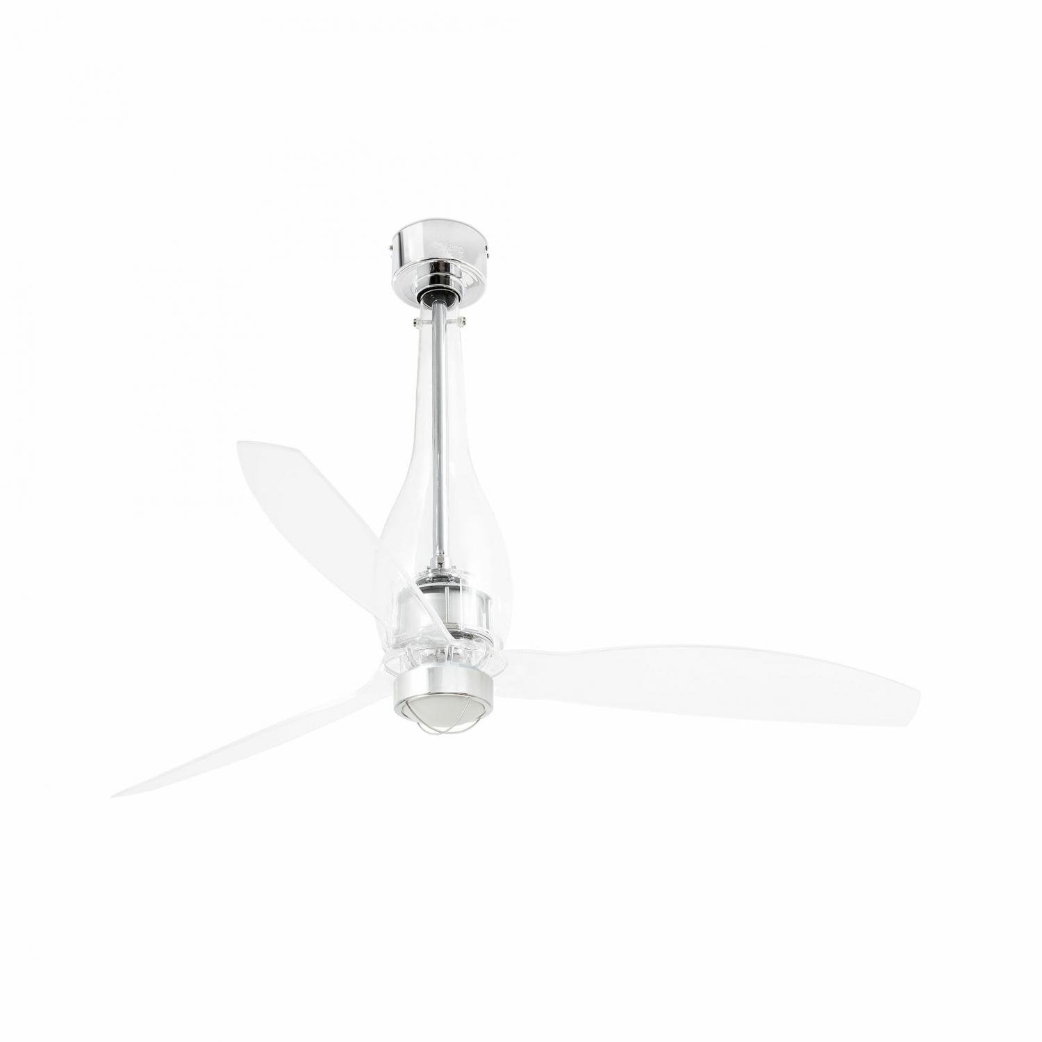 Levně FARO 33381-9 ETERFAN M LED, transparentní, stropní LED ventilátor s DC motorem - FARO