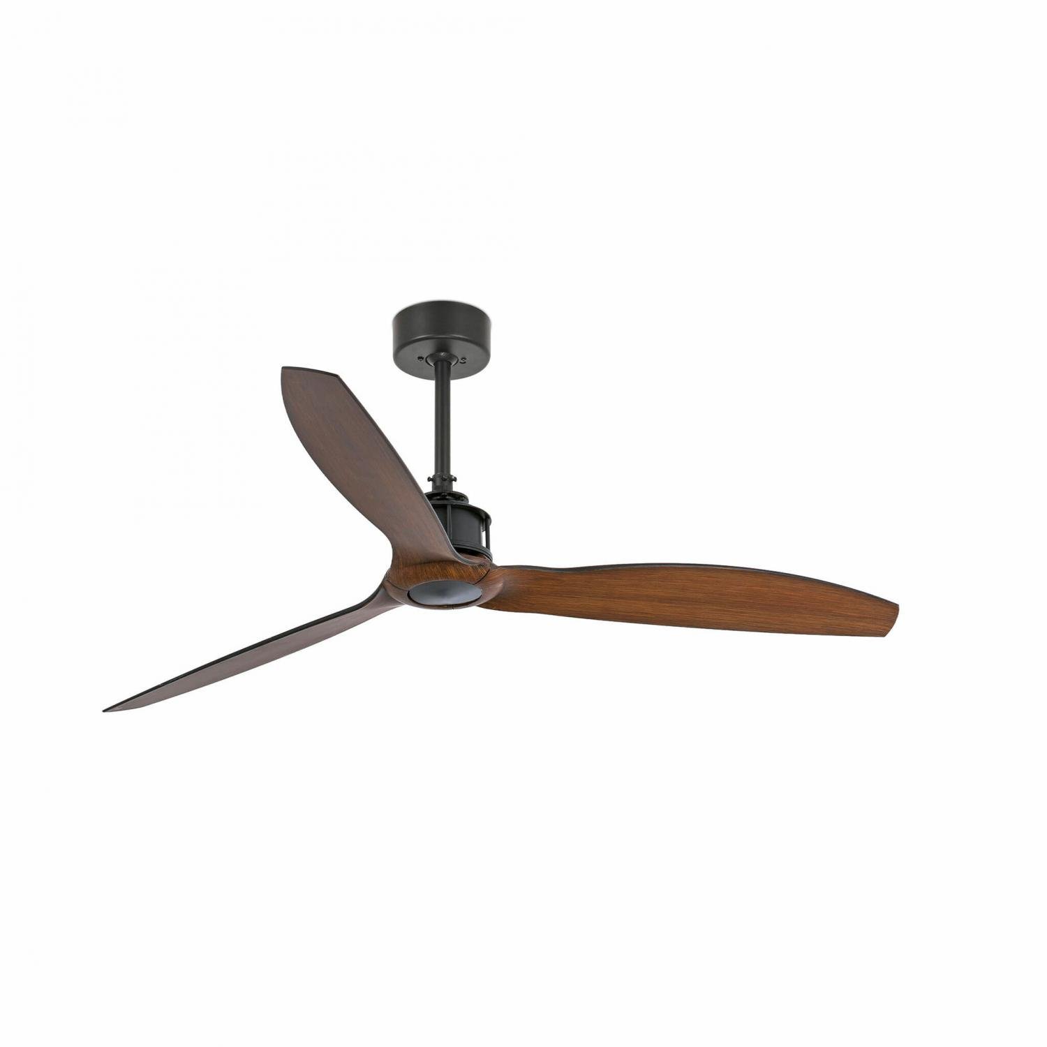 FARO 33395 JUST FAN M, černá/dřevo, stropní ventilátor s DC motorem - FARO