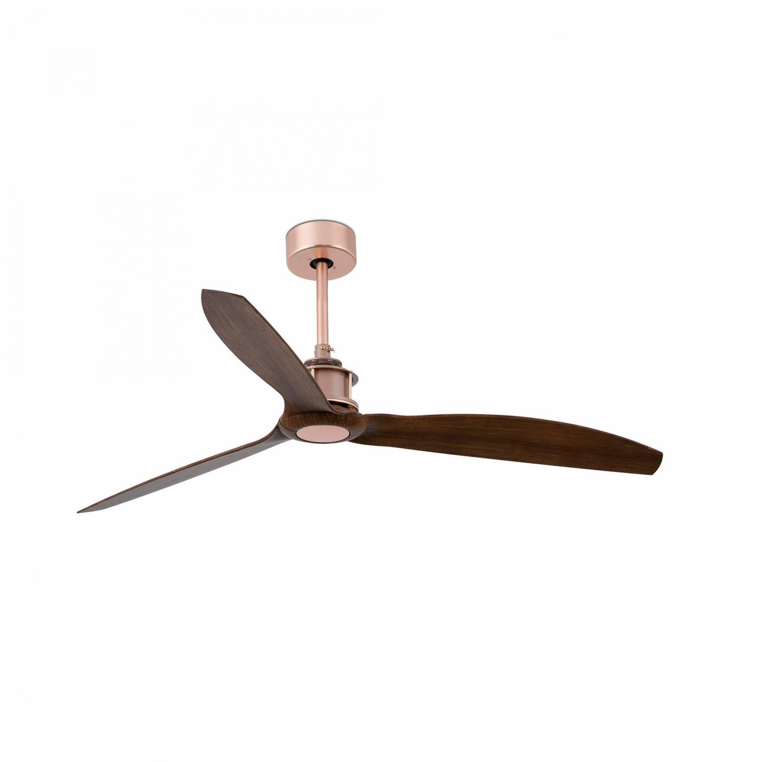 FARO 33399 JUST FAN M, měď/dřevo, stropní ventilátor s DC motorem - FARO