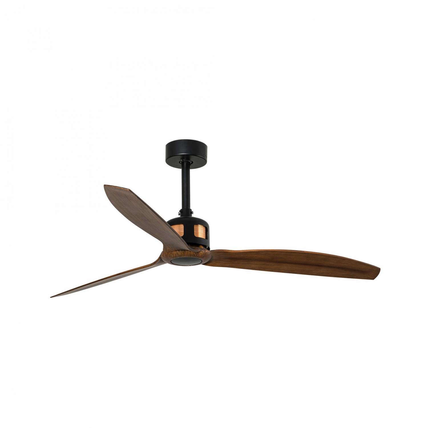 FARO 33451 COPPER FAN M, černá/dřevo, stropní ventilátor - FARO