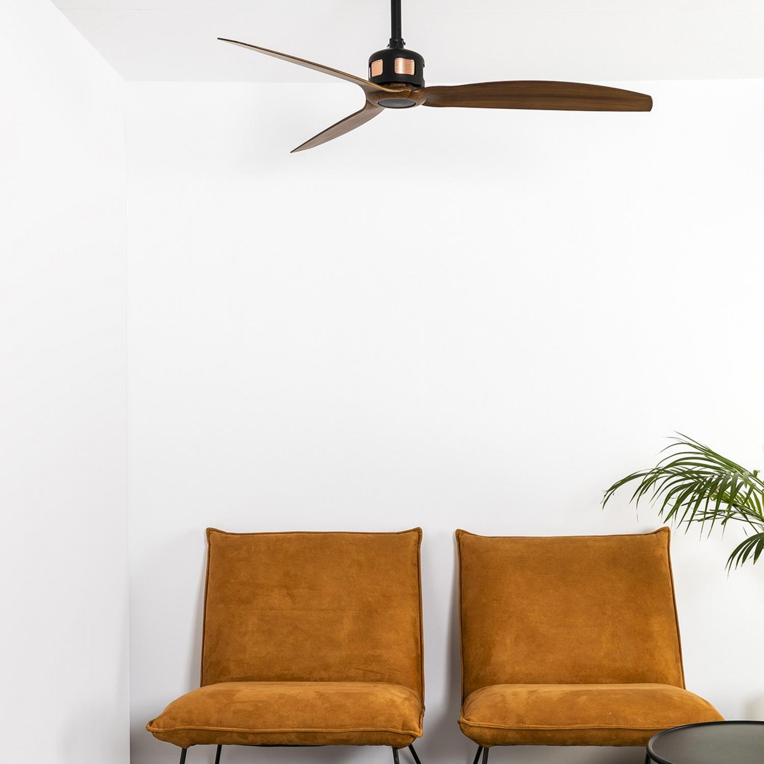 FARO 33451 COPPER FAN M, černá/dřevo, stropní ventilátor - FARO (obrázek 3)