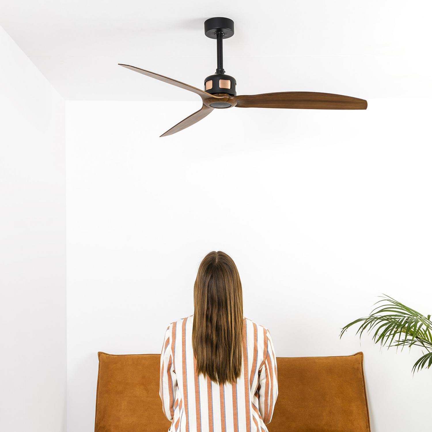 FARO 33451 COPPER FAN M, černá/dřevo, stropní ventilátor - FARO (obrázek 4)
