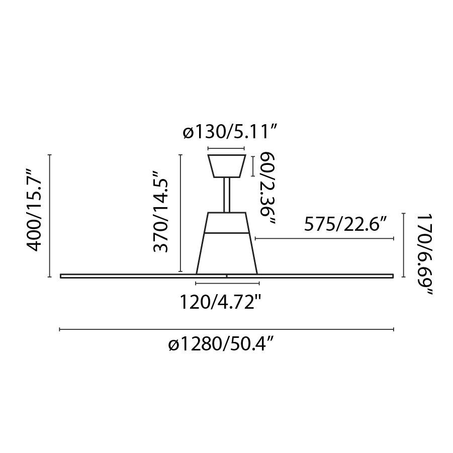 FARO 33480-14 TYPHOON M LED, bílá, stropní ventilátor s DC motorem - FARO (obrázek 3)