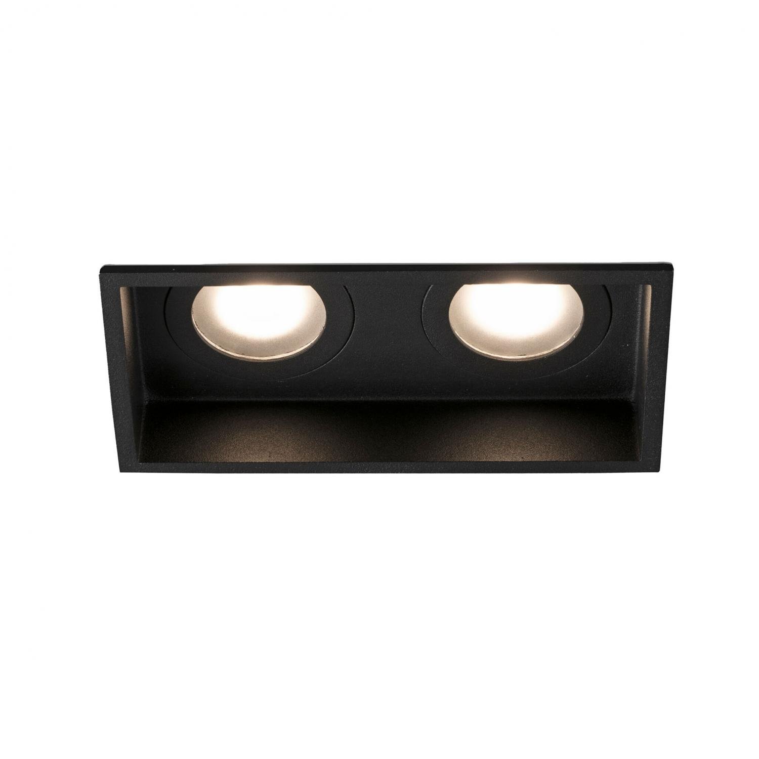 Levně FARO 40125 HYDE SQ zapuštěné hranaté stropní svítidlo, černá, 2L - FARO