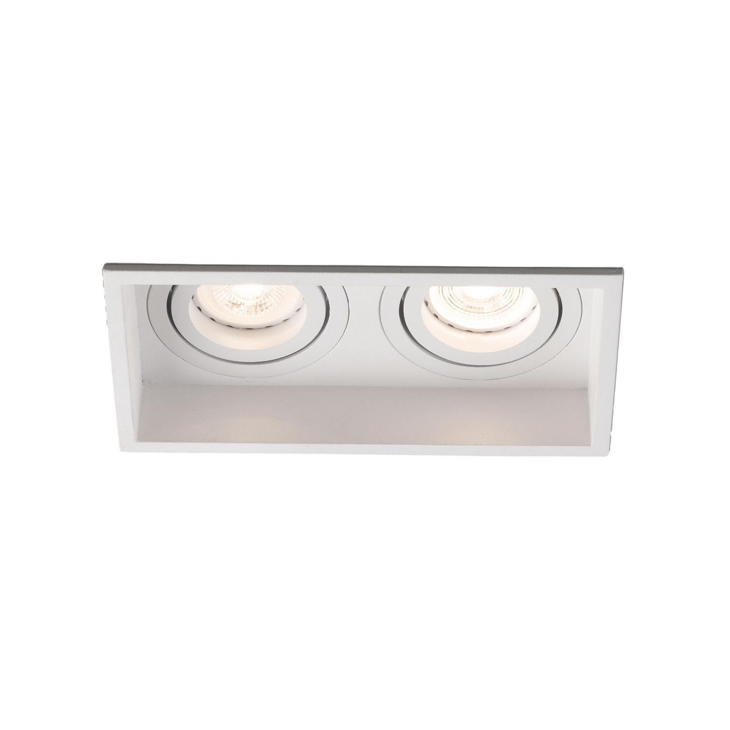 Levně FARO 40126 HYDE SQ zapuštěné nastavitelné hranaté stropní svítidlo, bílá, 2L - FARO