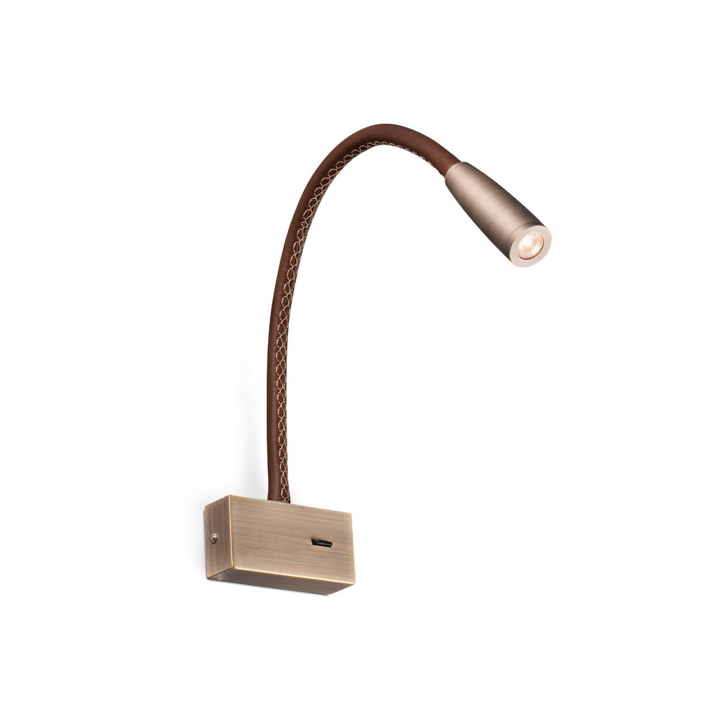 Levně FARO 62704 LEAD nástěnná lampa na čtení, bronzová - FARO