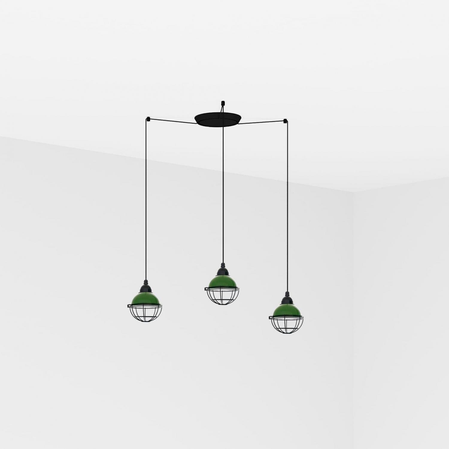 Levně FARO 62803-3L CLAIRE závěsné svítidlo, zelená 3L - FARO
