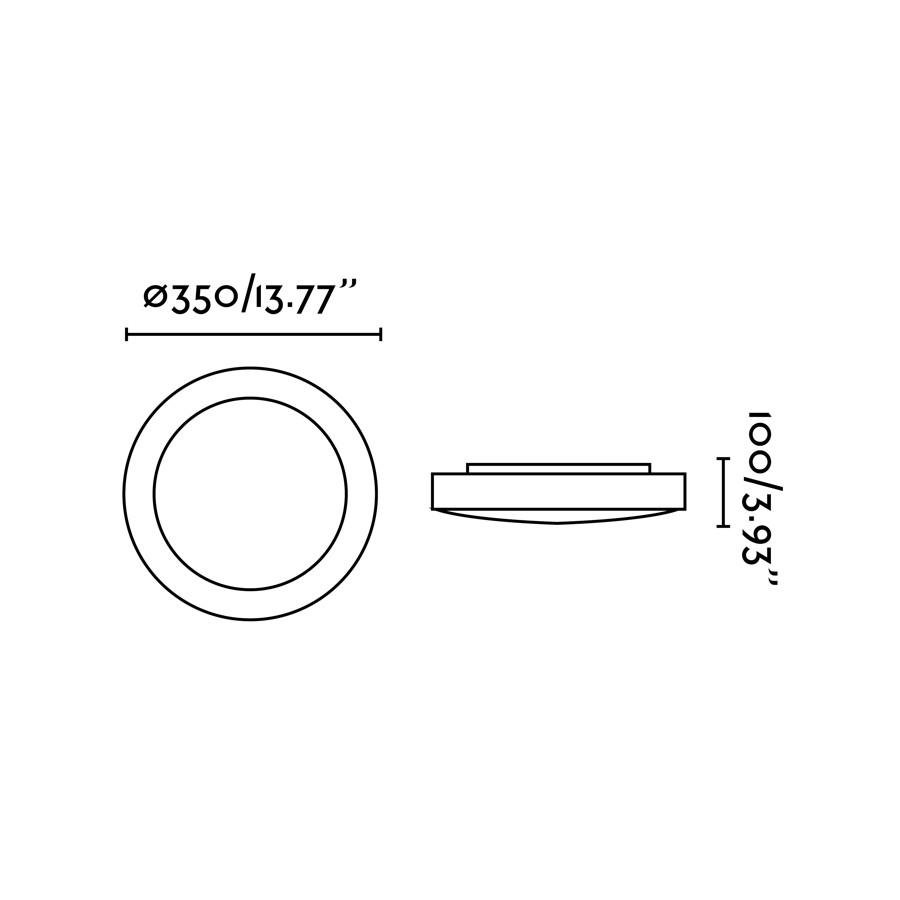 FARO 62981 LOGOS 350 2L stropní svítidlo, šedá - FARO (obrázek 2)