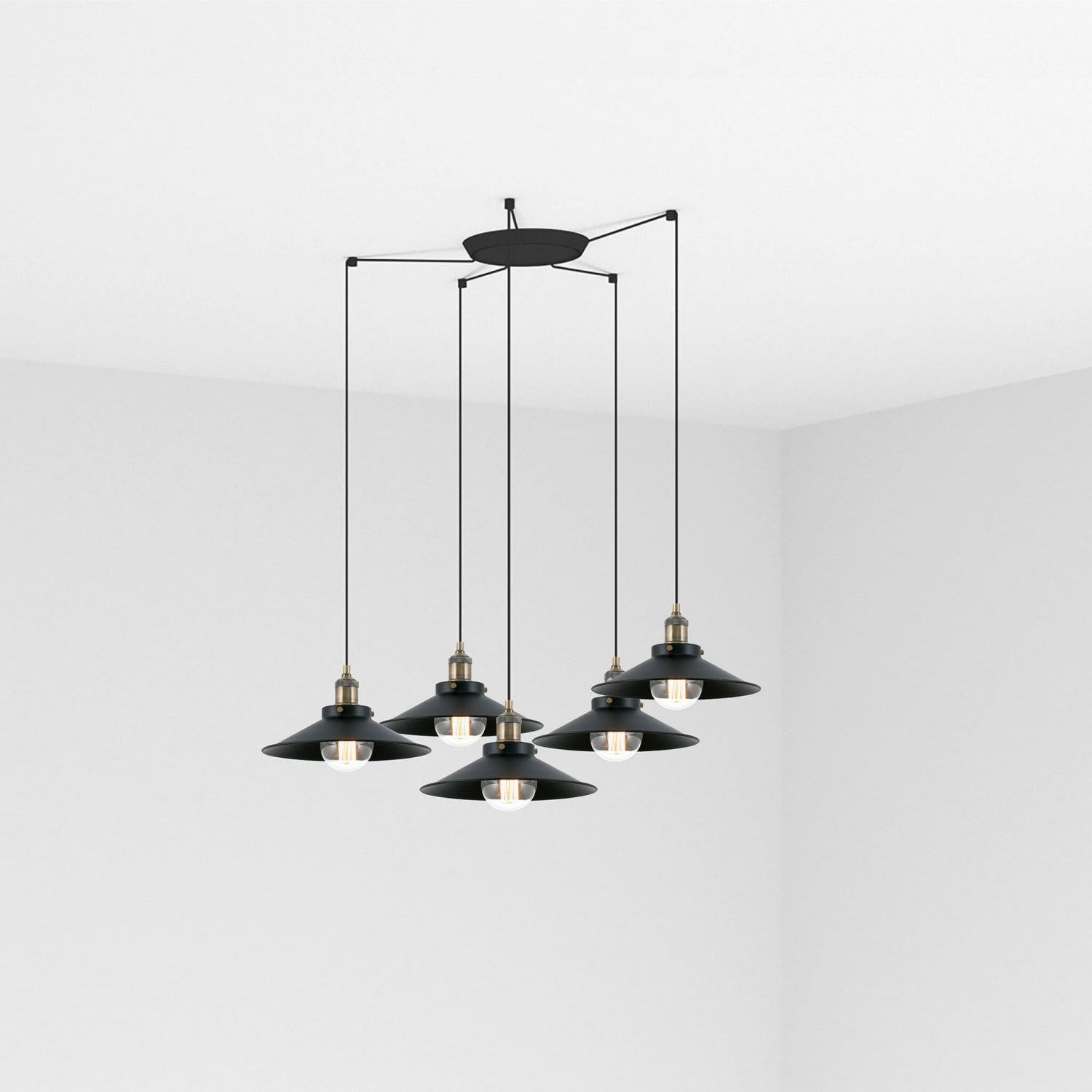 FARO 64133-5L MARLIN závěsné svítidlo, černá, 5L - FARO