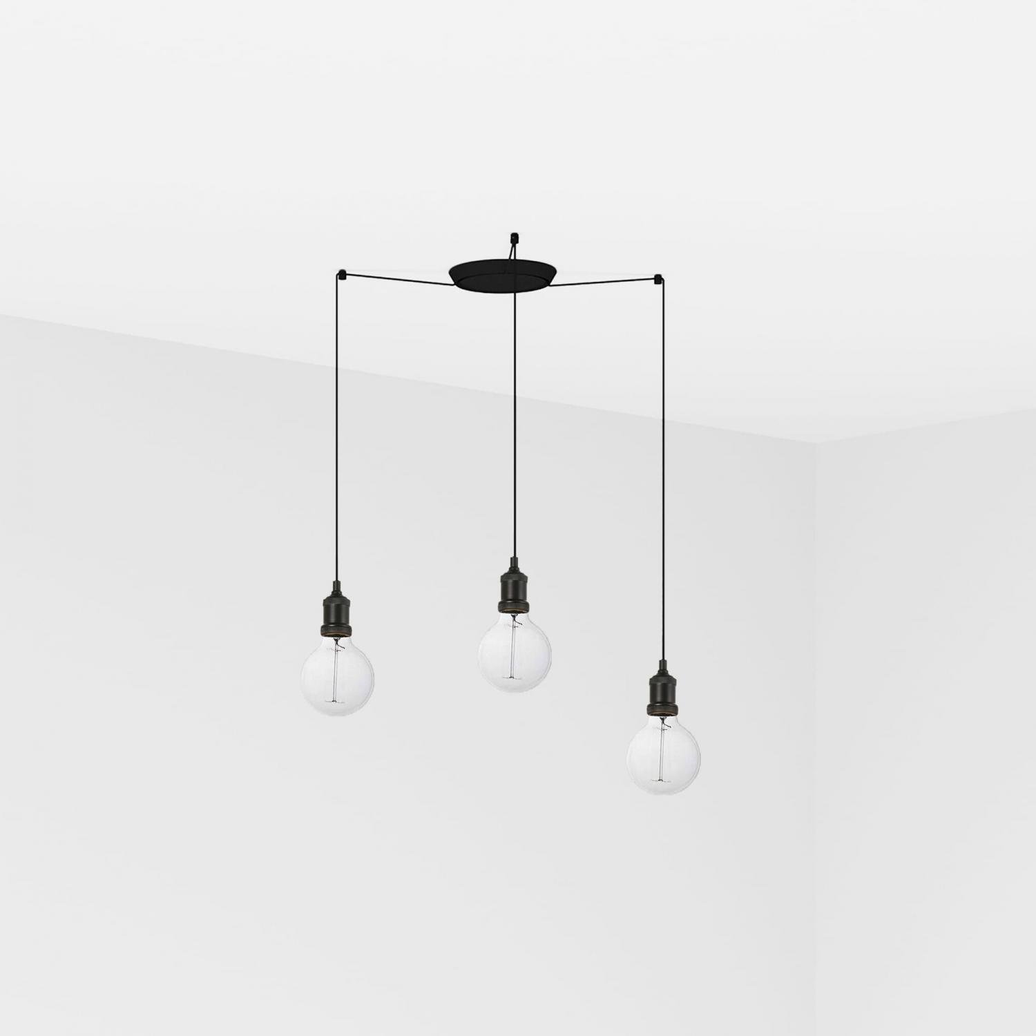 Levně FARO 64135-3L ART závěsné svítidlo, černá, 3L - FARO