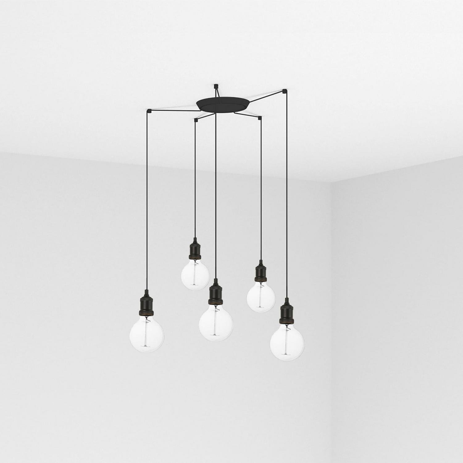 FARO 64135-5L ART závěsné svítidlo, černá, 5L - FARO