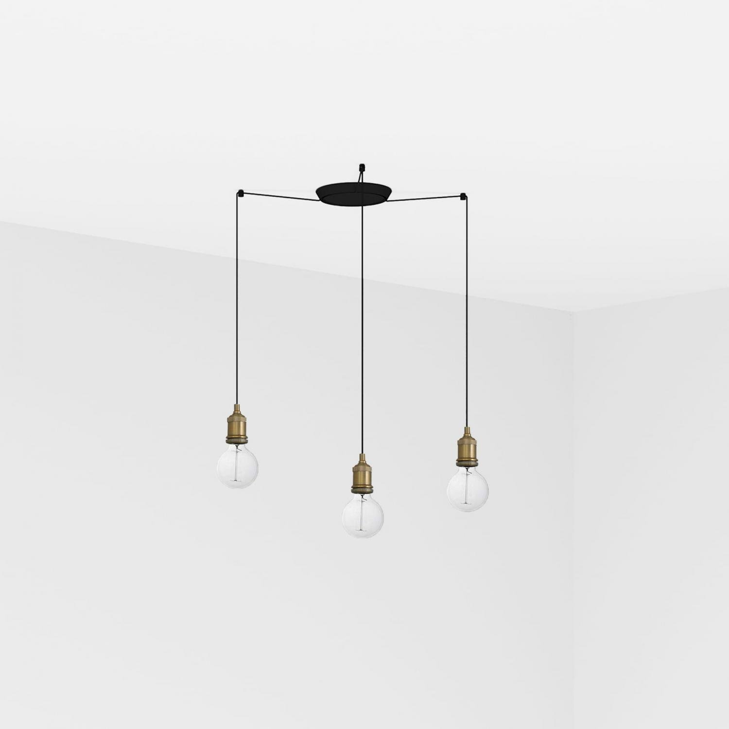Levně FARO 64137-3L ART závěsné svítidlo, starozlatá 3L - FARO