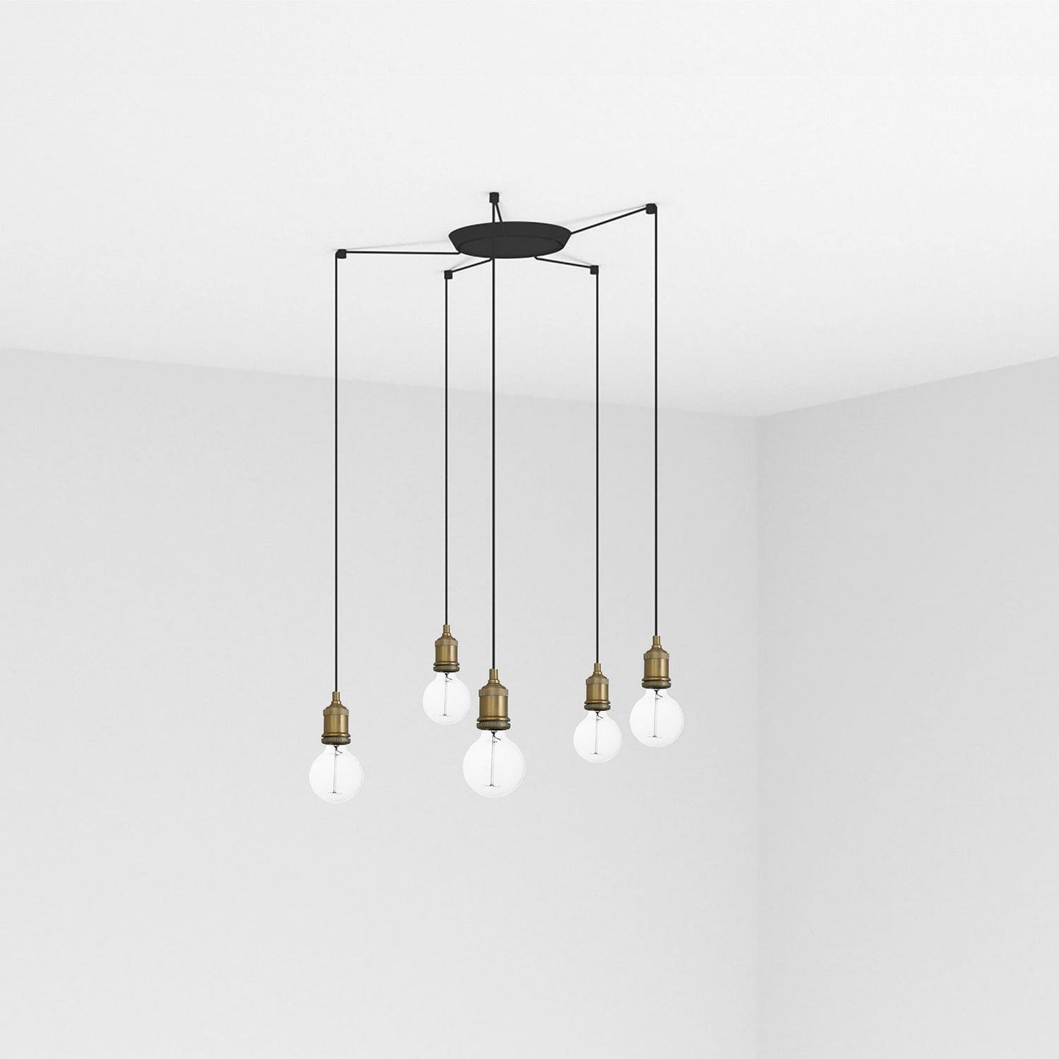 FARO 64137-5L ART závěsné svítidlo, starozlatá 5L - FARO