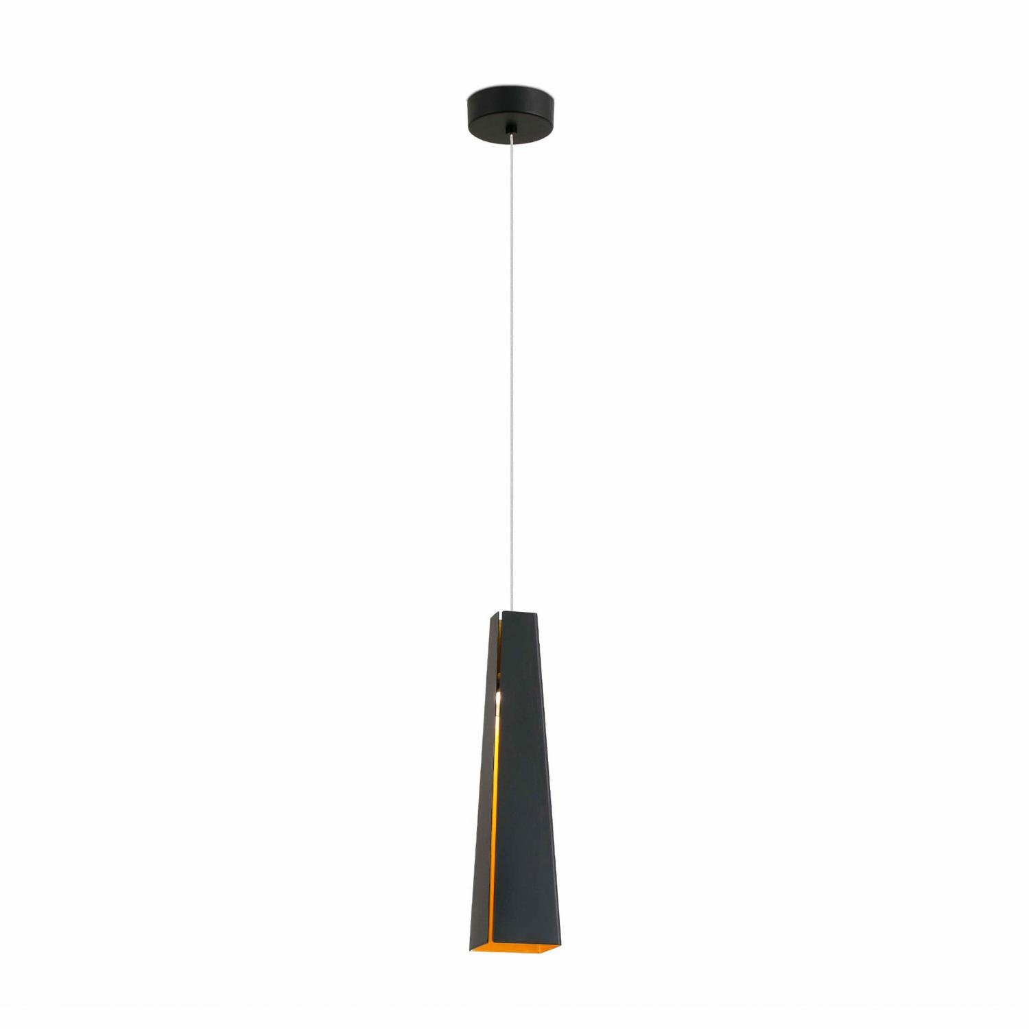 Levně FARO 64172 PLUMA závěsné svítidlo, černá a zlatá - FARO