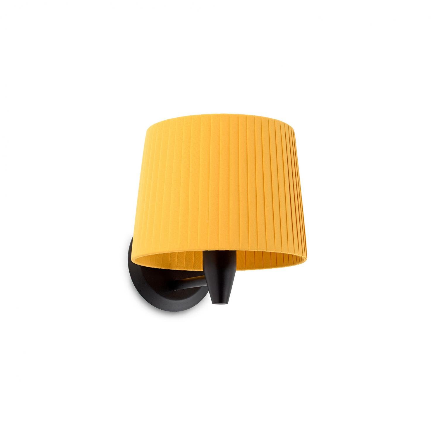 Levně FARO 64307-36 SAMBA černá/skládaná žlutá nástěnná lampa - FARO