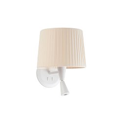 Obrázek pro produkt SAMBA bílá/skládaná nástěnná lampa, béžová, se čtecí lampičkou - FARO