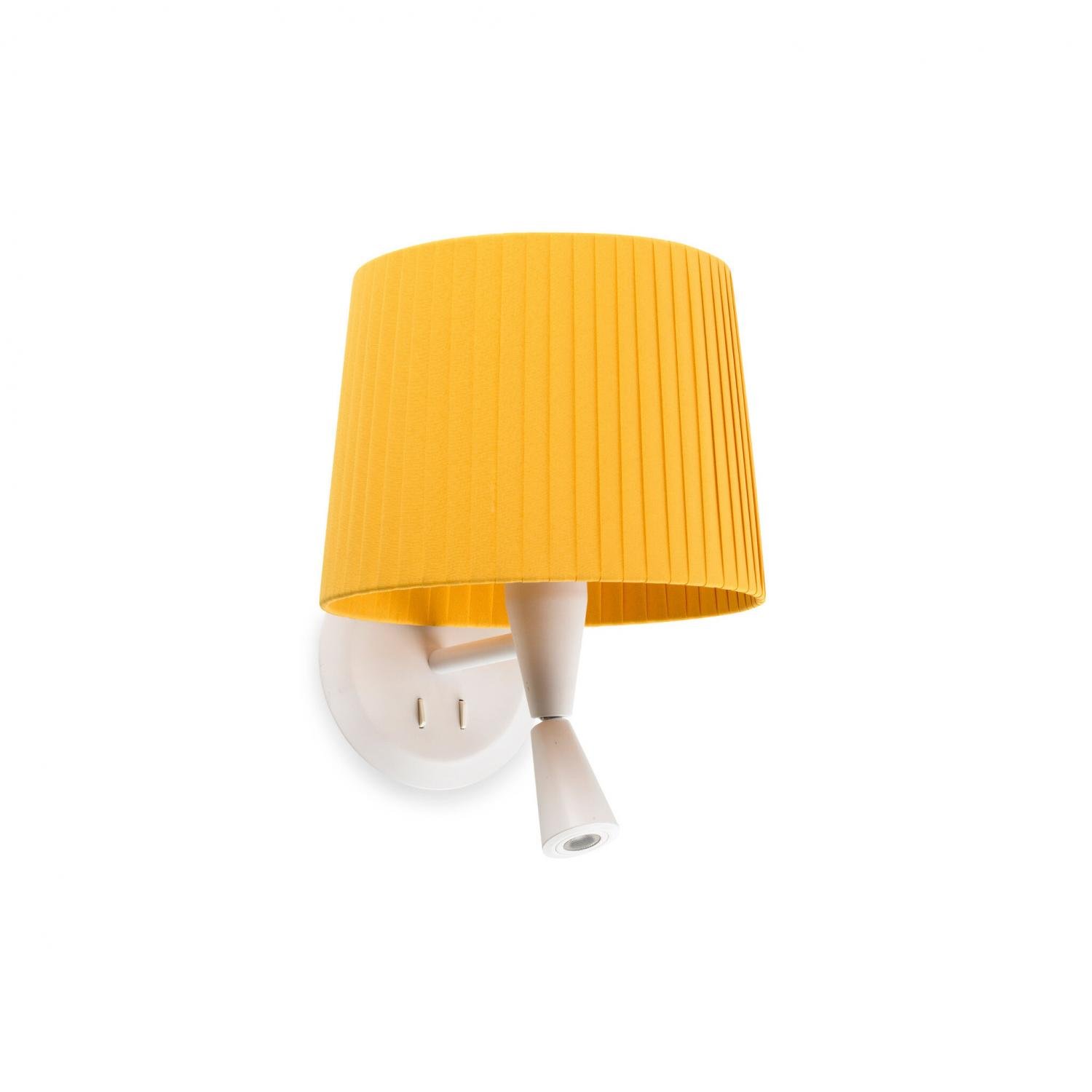 FARO 64308-36 SAMBA bílá/skládaná žlutá nástěnná lampa se čtecí lampičkou - FARO