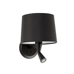 Obrázek pro produkt CONGA nástěnná lampa, černá, se čtecí lampičkou - FARO