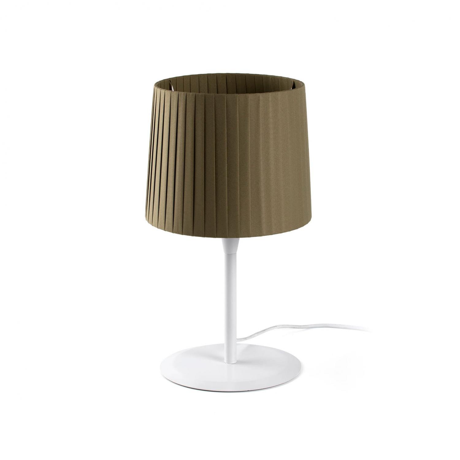 Levně FARO 64310-40 SAMBA bílá/skládaná zelená stolní lampa - FARO