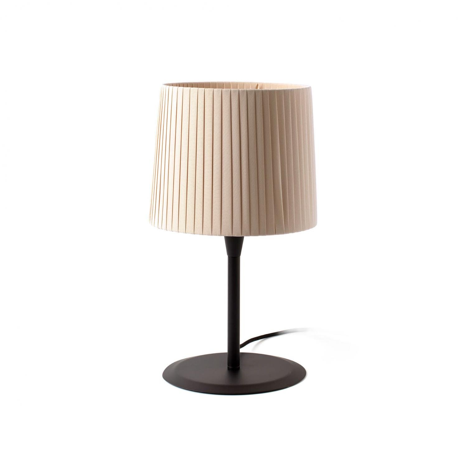 Levně FARO 64311-38 SAMBA černá/skládaná béžová stolní lampa - FARO