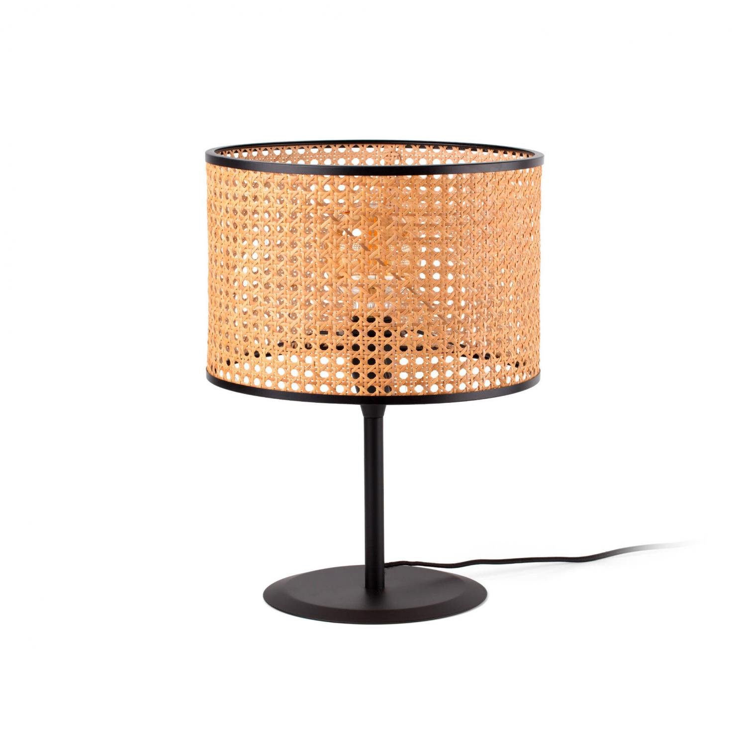 FARO 64311-48 MAMBO černá/ratan stolní lampa - FARO