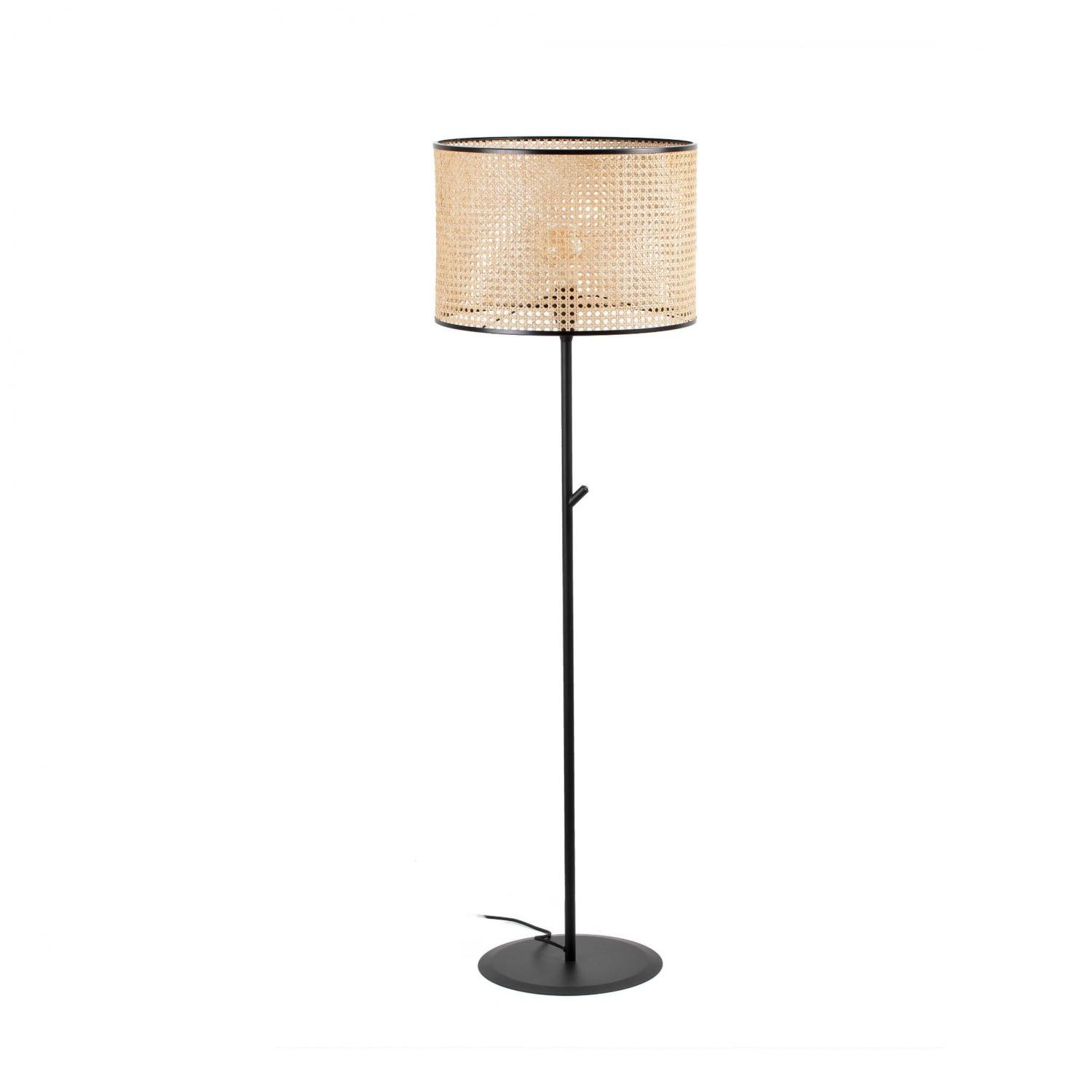 FARO 64313-49 MAMBO černá/ratan stojací lampa - FARO