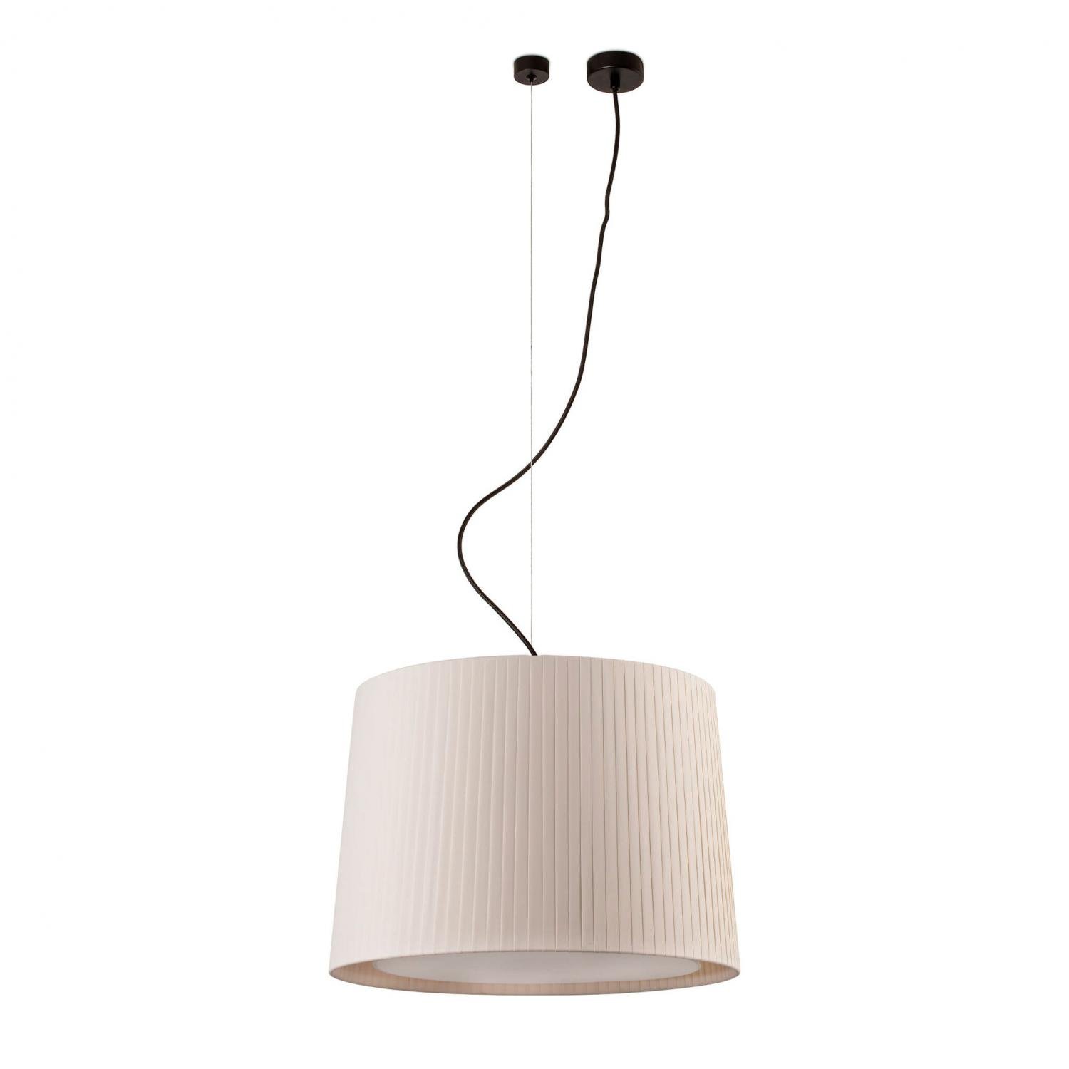 Levně FARO 64314-44 SAMBA závěsné svítidlo, černá/skládaná béžová, pr.450 - FARO
