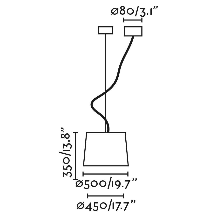 FARO 64314-44 SAMBA závěsné svítidlo, černá/skládaná béžová, pr.450 - FARO (obrázek 2)