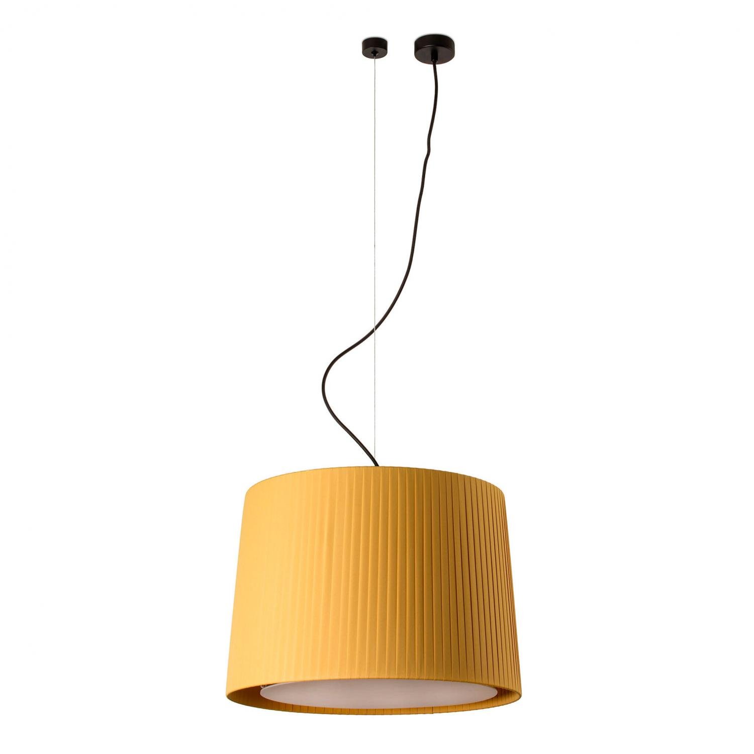 Levně FARO 64314-45 SAMBA závěsné svítidlo, černá/skládaná žlutá, pr.450 - FARO