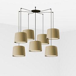 Obrázek pro produkt SAMBA závěsné svítidlo, černá/zelená, 7L - FARO