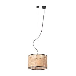 Obrázek pro produkt MAMBO závěsné svítidlo, černá/ratan, pr.320 - FARO