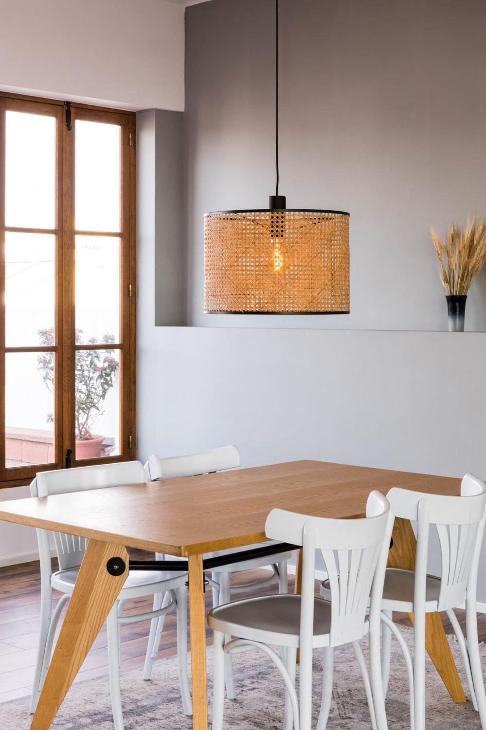FARO 64314-49 MAMBO závěsné svítidlo, černá/ratan, pr.450 - FARO (obrázek 3)