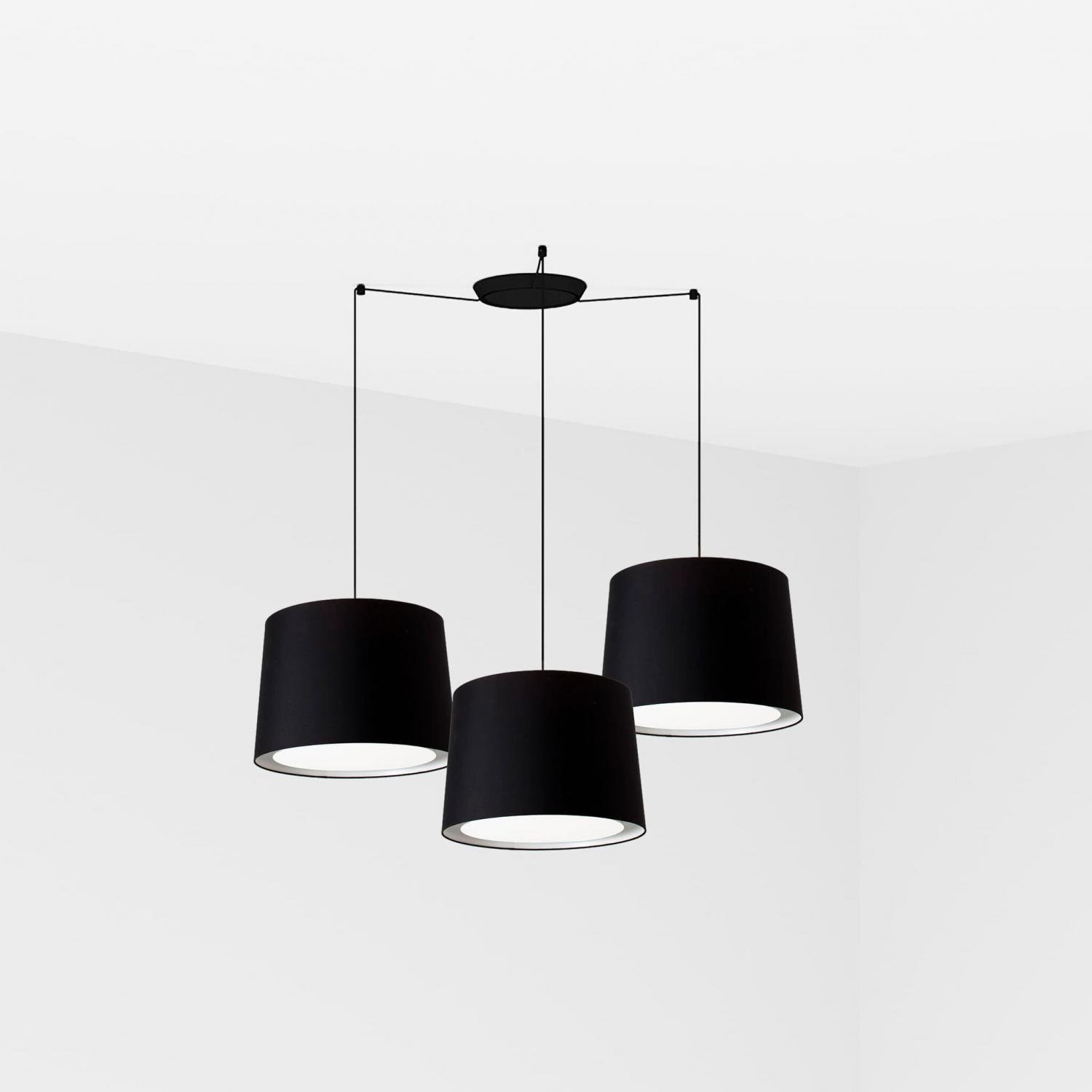 Levně FARO 64314-56-3L CONGA závěsné svítidlo, černá, 3L - FARO