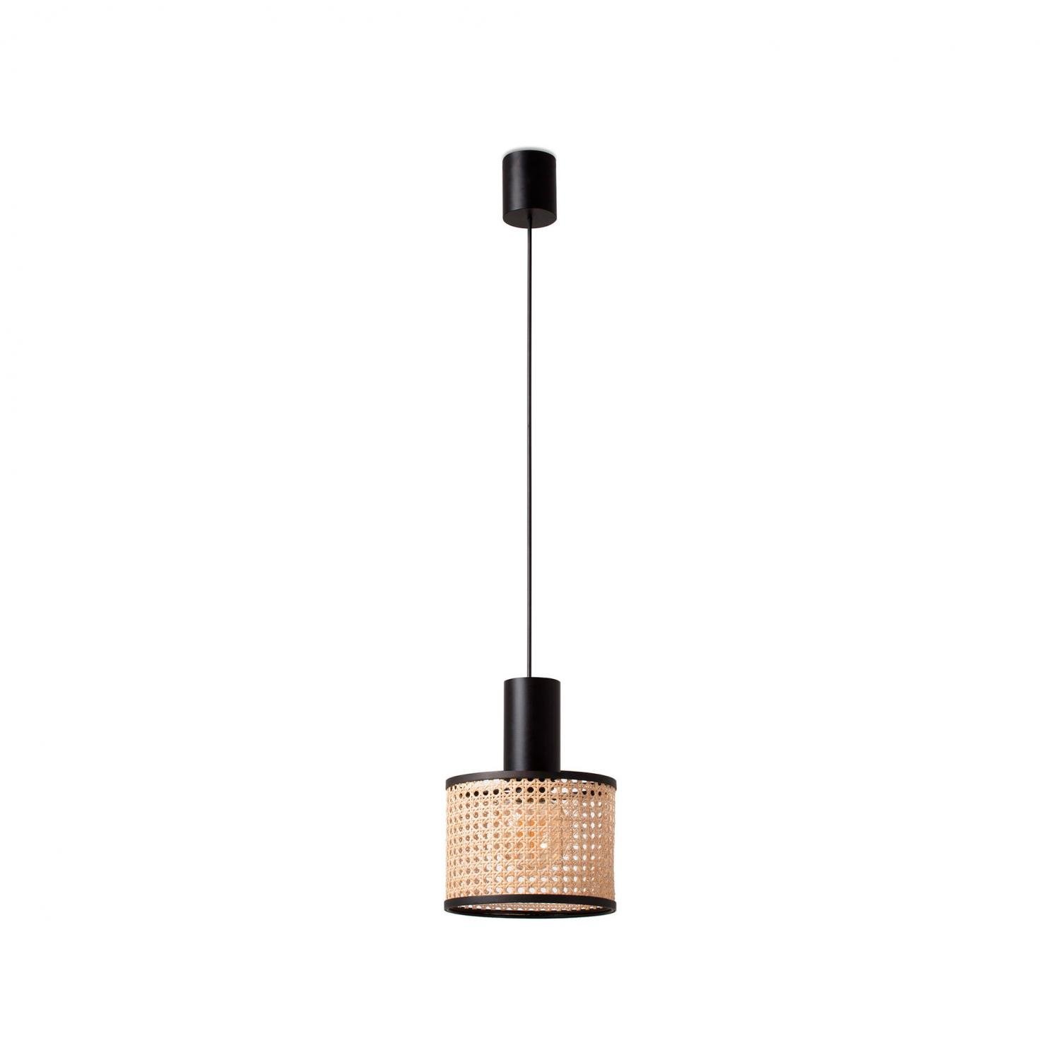 FARO 64315-47 MAMBO 210 závěsné svítidlo, černá/ratan, pr.210 - FARO