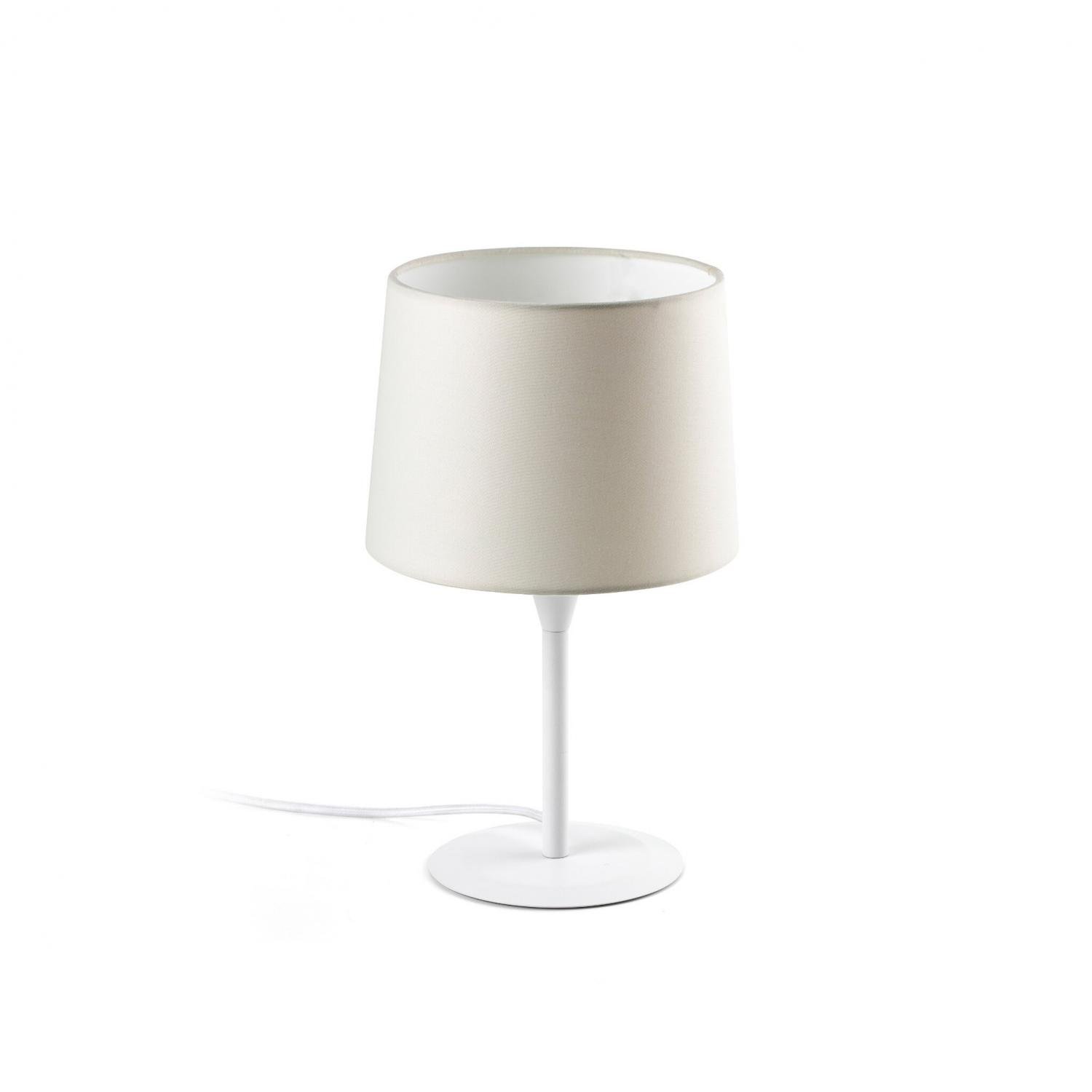 Levně FARO 64316-02 CONGA S bílá/béžová stolní lampa - FARO