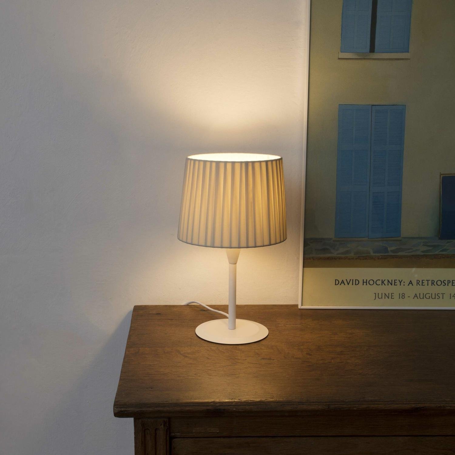 FARO 64316-35 SAMBA bílá/skládaná béžová mini stolní lampa - FARO (obrázek 3)
