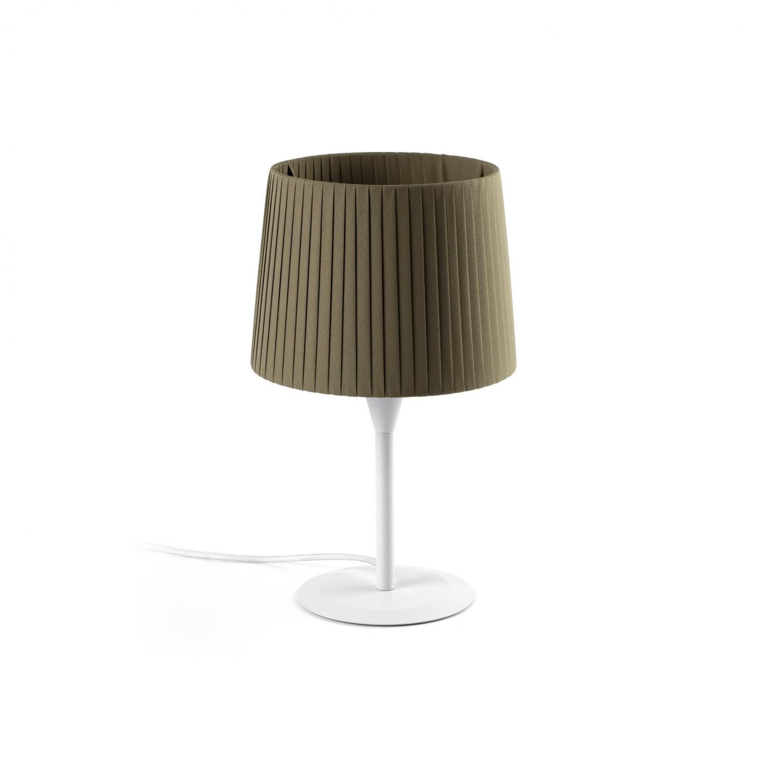 FARO 64316-37 SAMBA bílá/skládaná zelená mini stolní lampa - FARO