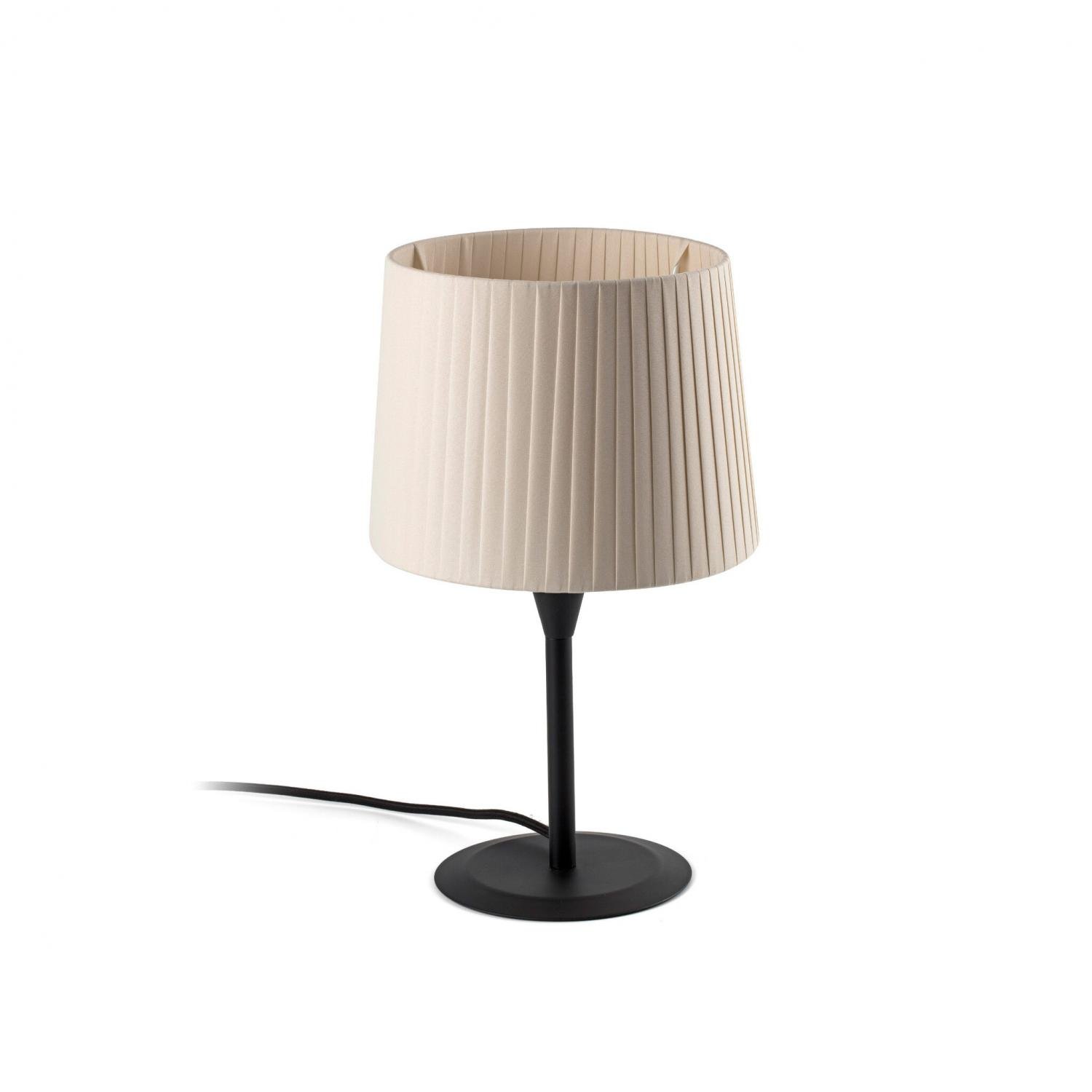 Levně FARO 64317-35 SAMBA černá/skládaná béžová mini stolní lampa - FARO