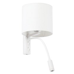 Obrázek pro produkt TIRA nástěnná lampa, bílá, se čtecí lampičkou - FARO