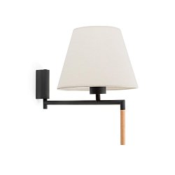 Obrázek pro produkt RON nástěnná lampa, tmavě šedá/béžová - FARO