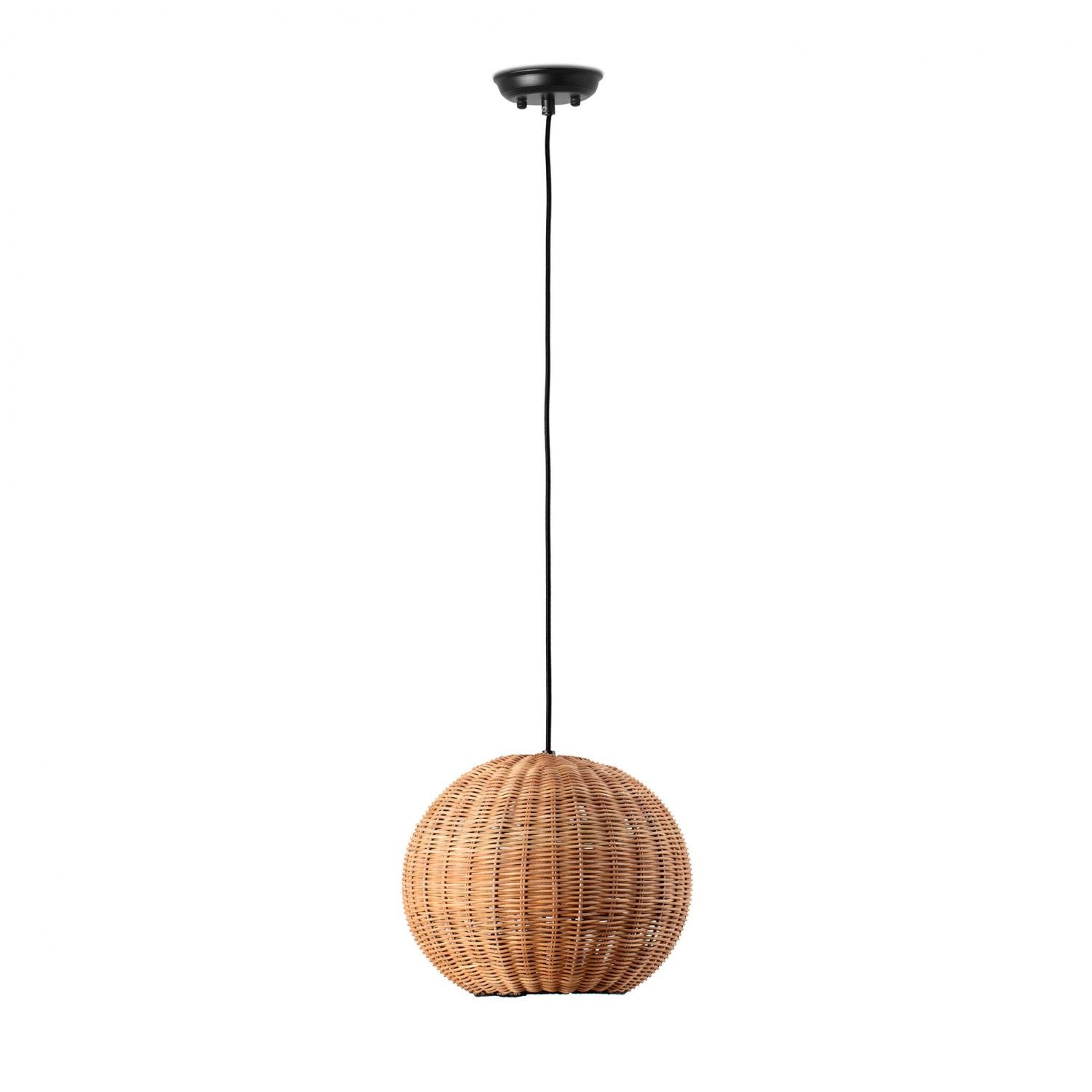 Levně FARO 65134-74 HAKA 300 závěsné svítidlo, černá/ratan - FARO