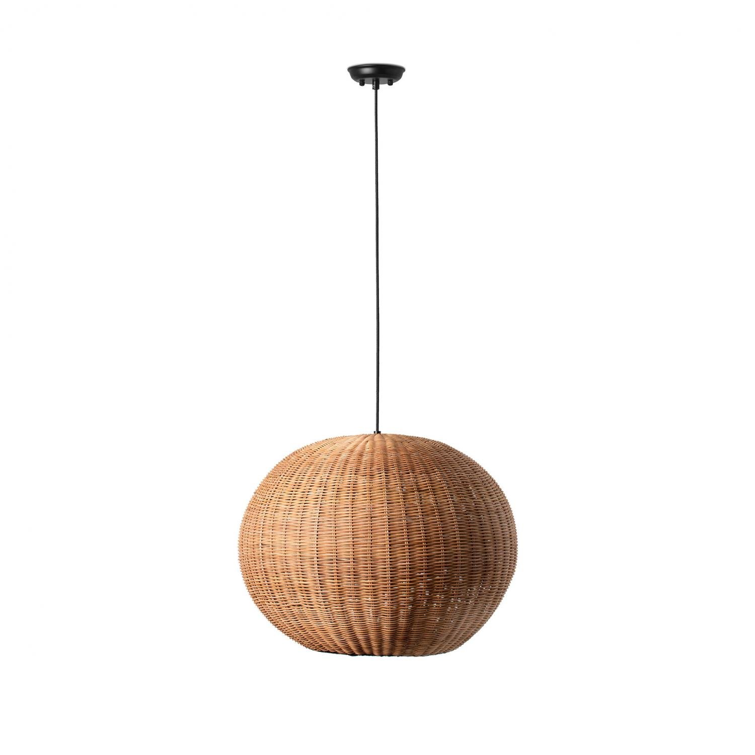 Levně FARO 65134-75 HAKA 530 závěsné svítidlo, černá/ratan - FARO