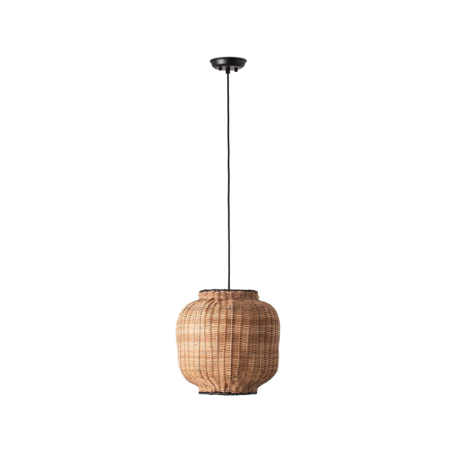 Levně FARO 65134-77 TUPAI závěsné svítidlo, černá/ratan - FARO