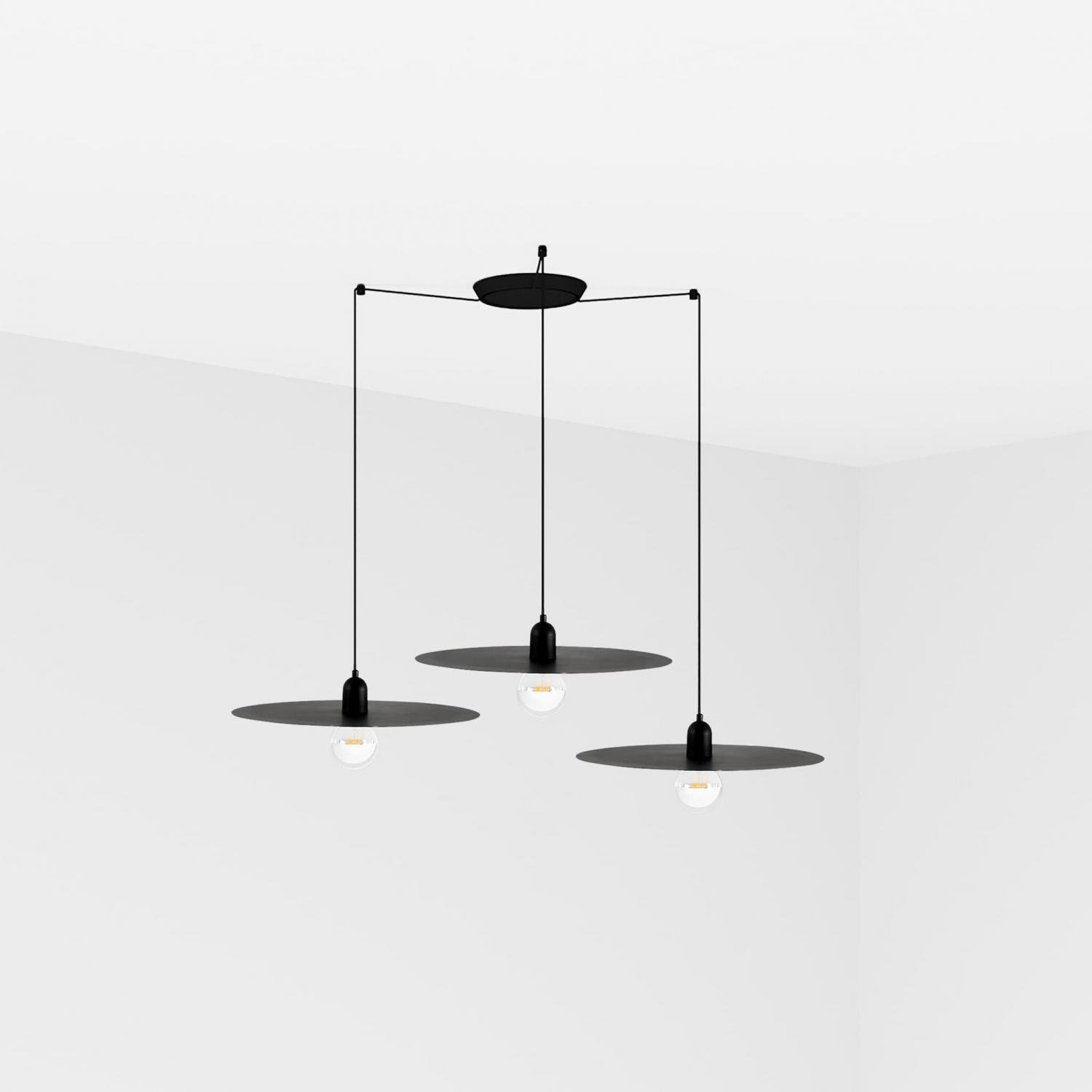 Levně FARO 68145-3L PLAT závěsné svítidlo, černá, 3L - FARO