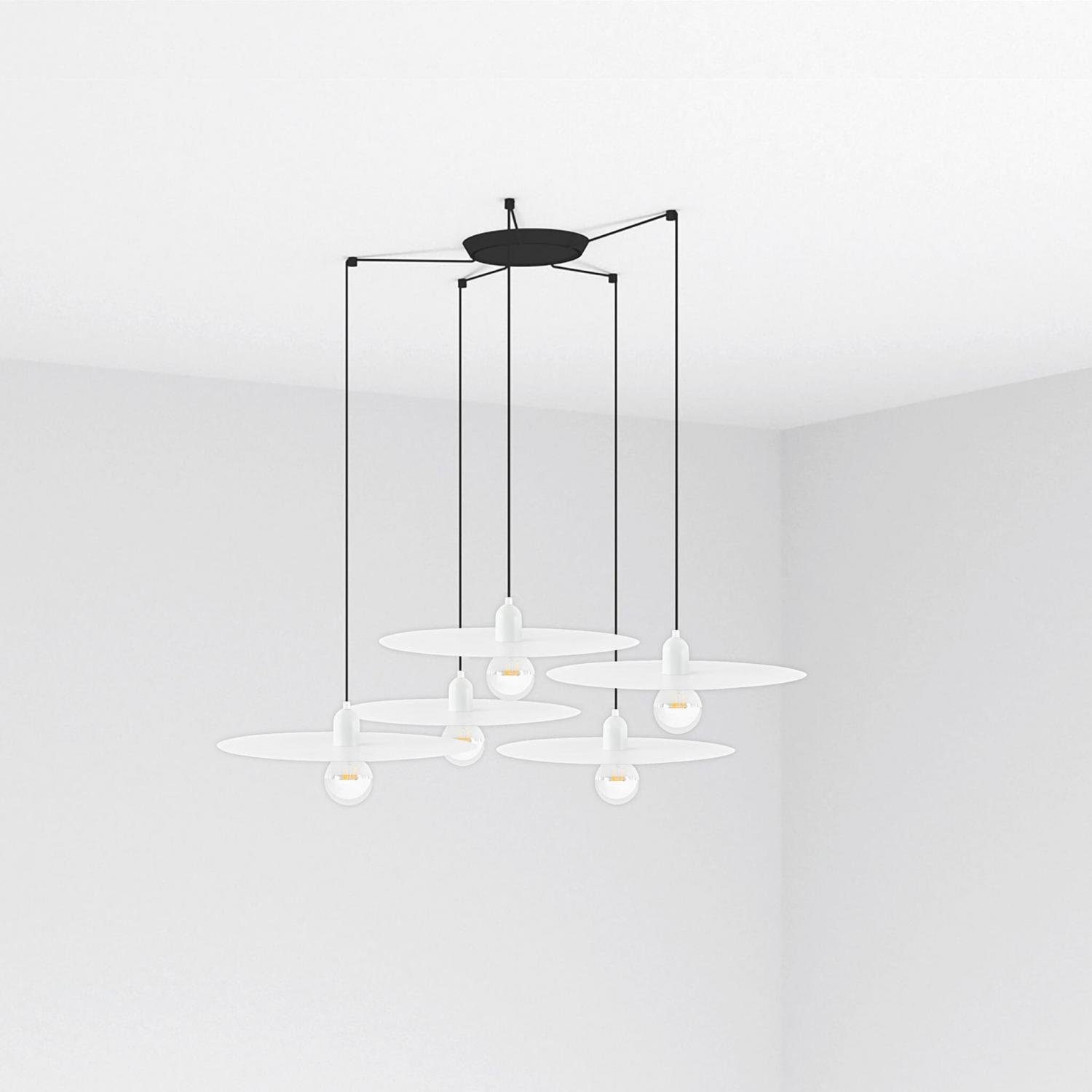 Levně FARO 68146-5L PLAT závěsné svítidlo, bílá, 5L - FARO