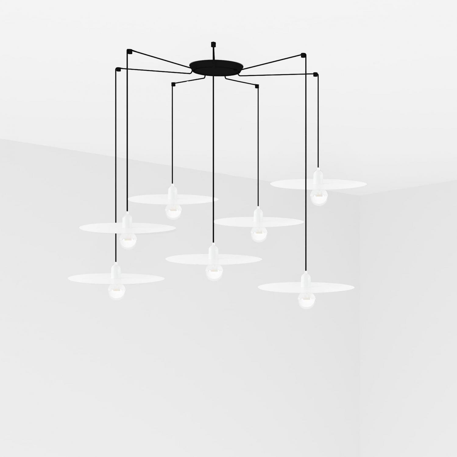 Levně FARO 68146-7L PLAT závěsné svítidlo, bílá, 7L - FARO