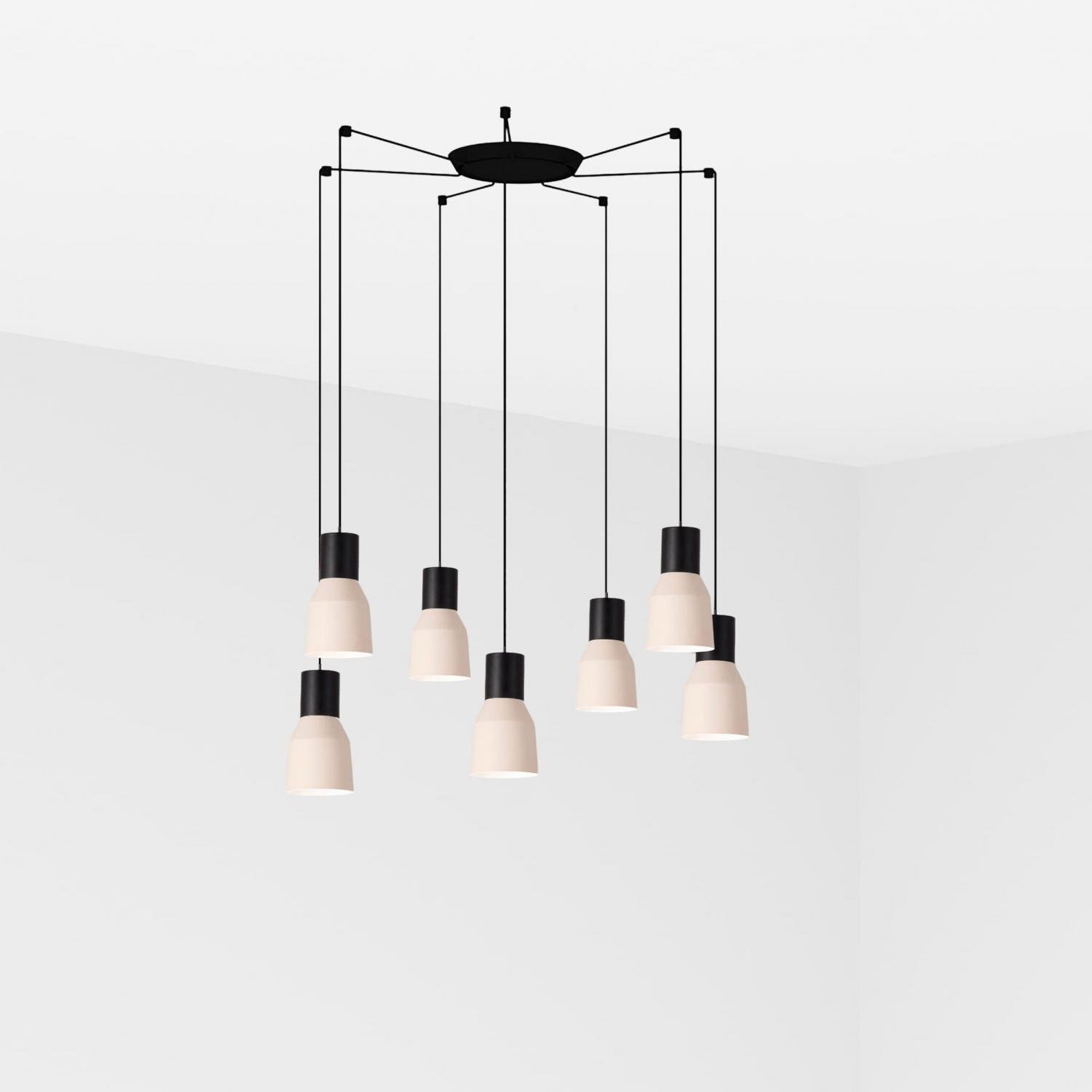 Levně FARO 68592-7L KOMBO 120 závěsné svítidlo, béžová, 7L - FARO