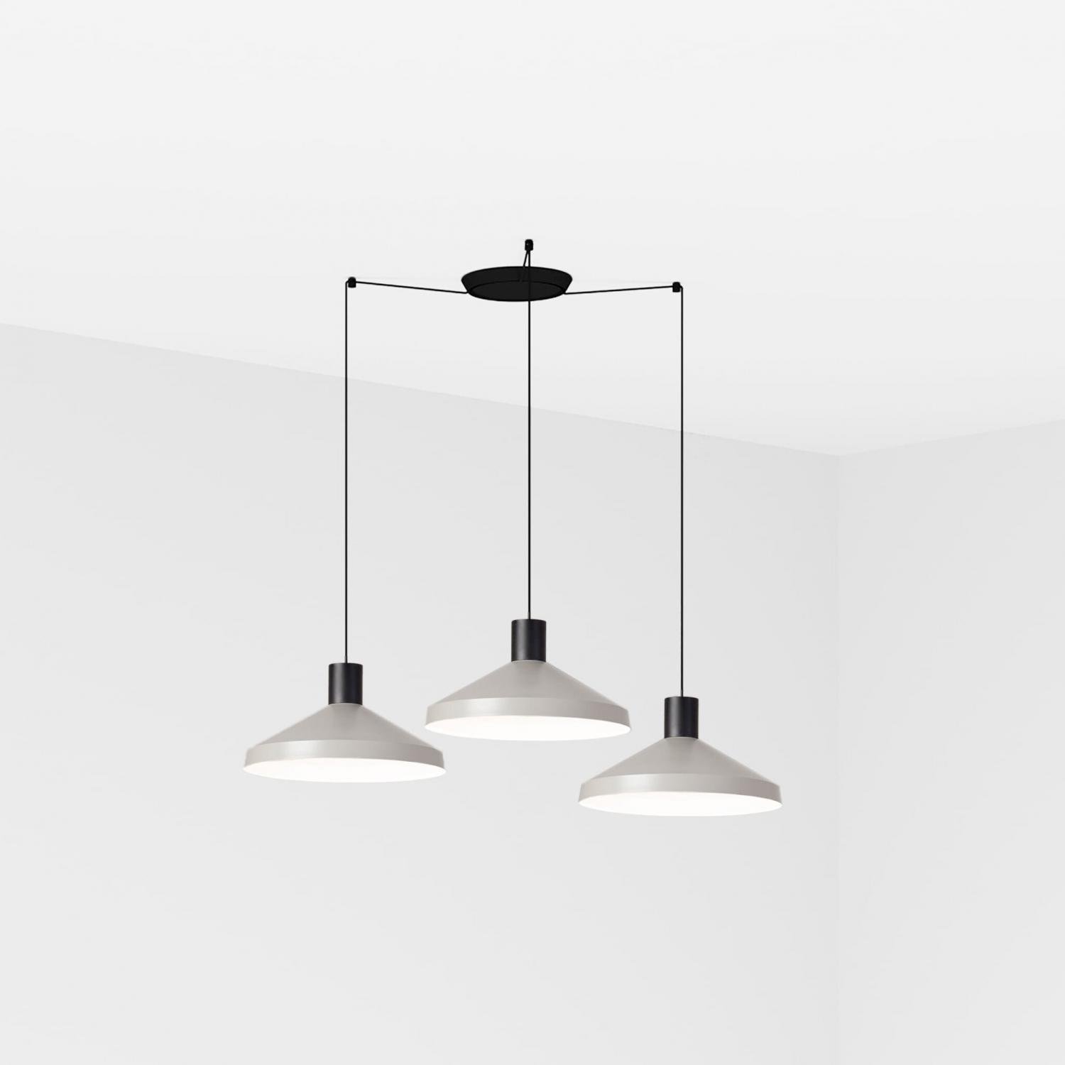 Levně FARO 68595-3L KOMBO 400 závěsné svítidlo, šedá, 3L - FARO