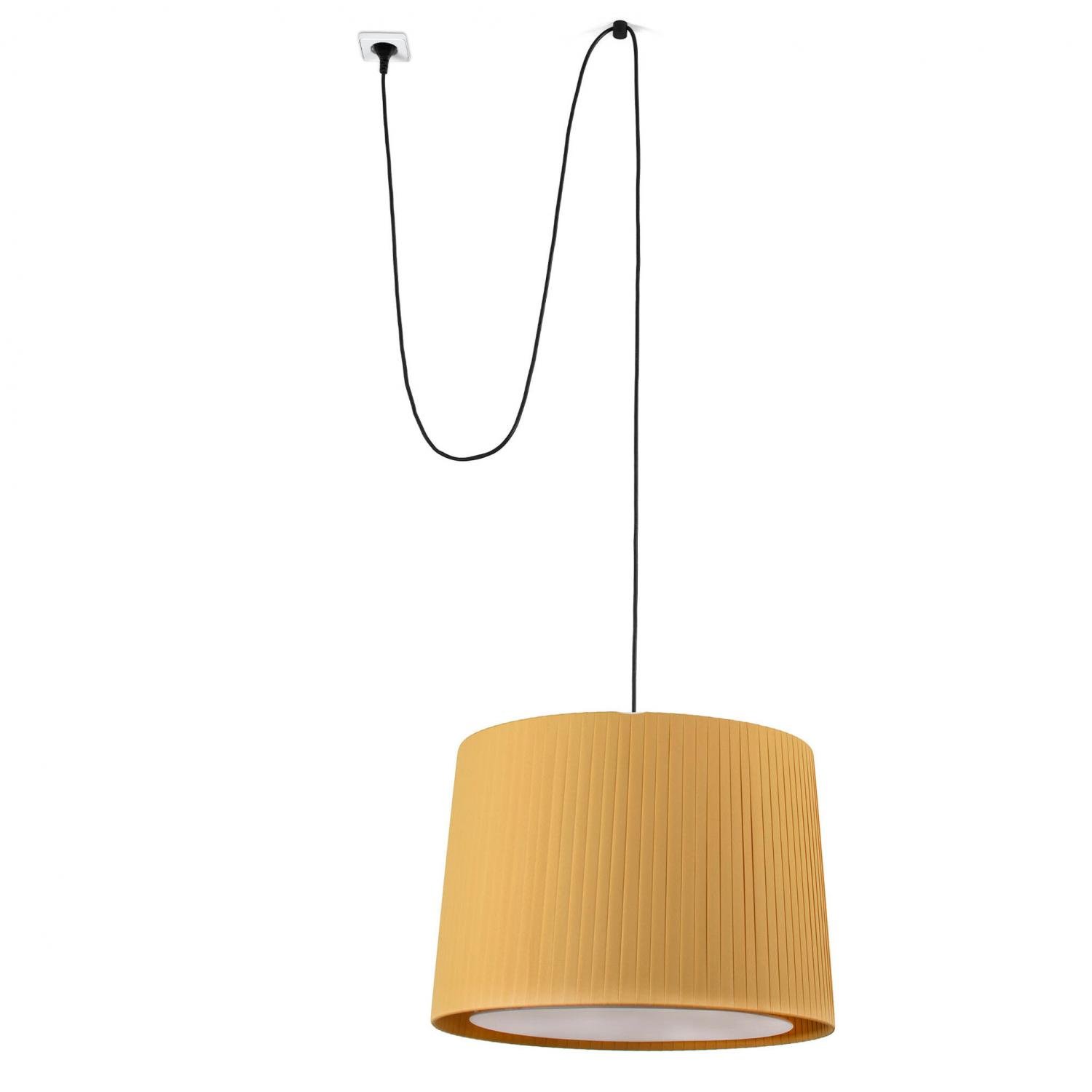 Levně FARO 68604-45 SAMBA závěsné svítidlo, černá/žlutá, se zástrčkou - FARO
