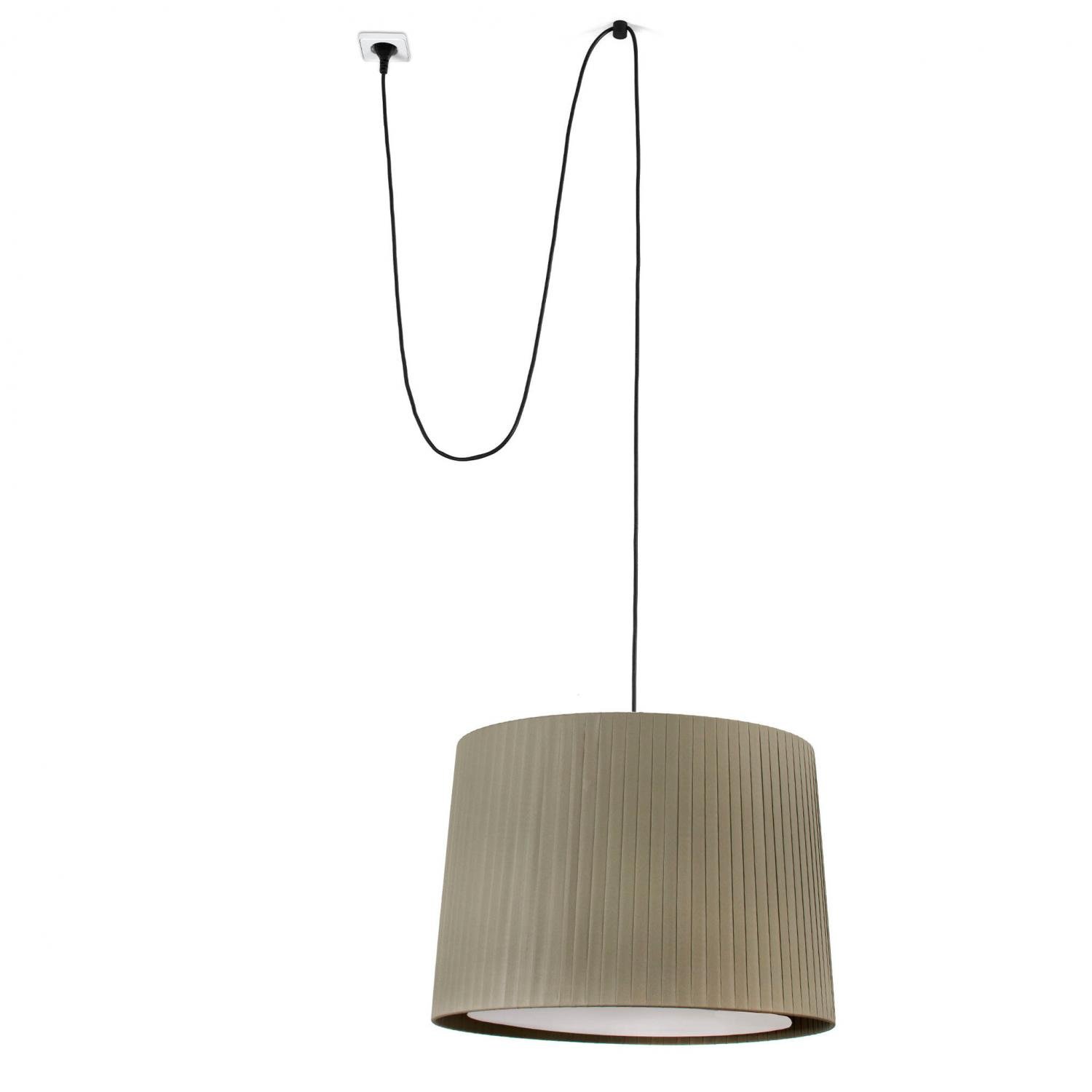 Levně FARO 68604-46 SAMBA závěsné svítidlo, černá/zelená, se zástrčkou - FARO